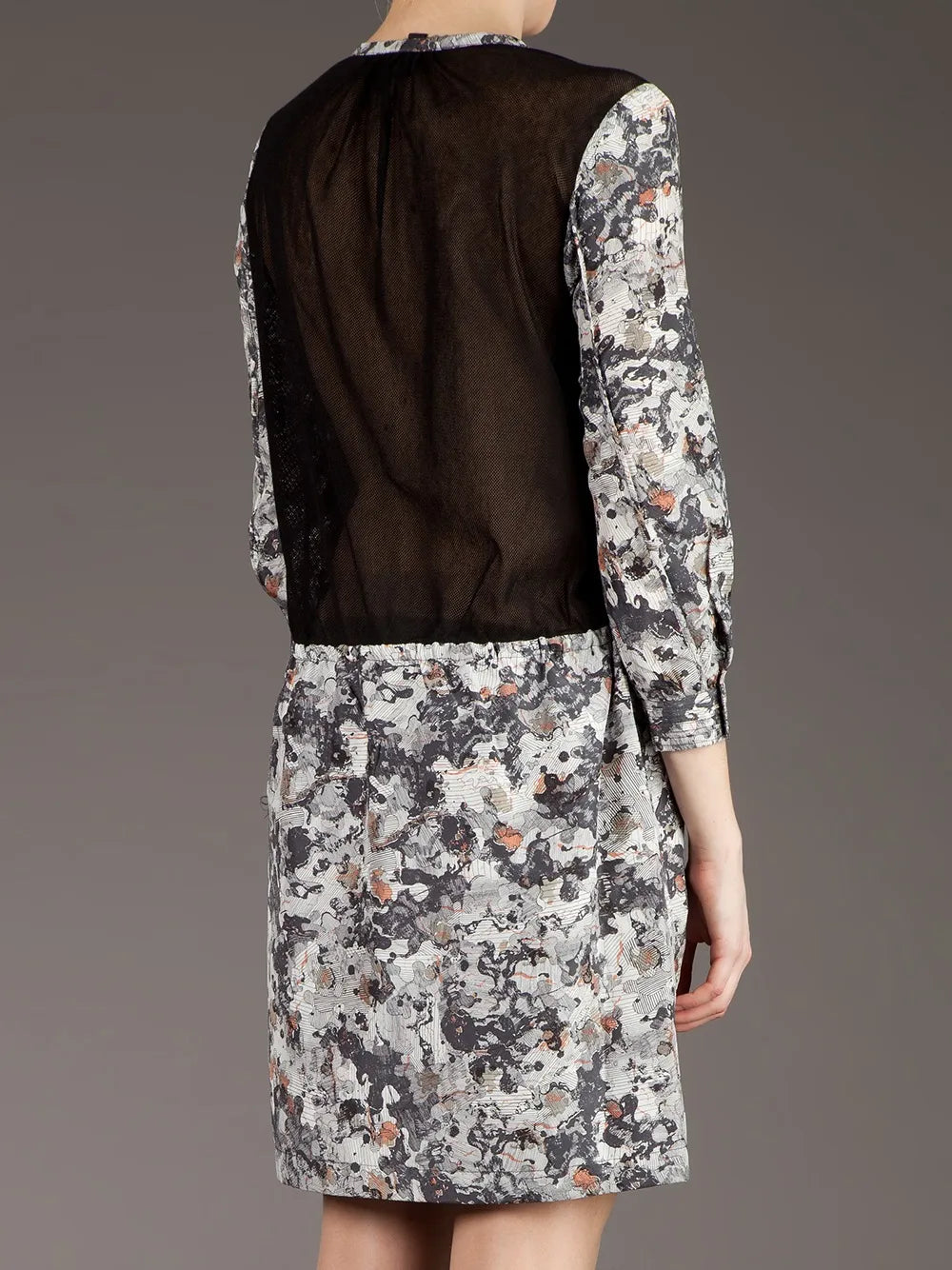 Edun Blotchy Print Shift Dress
