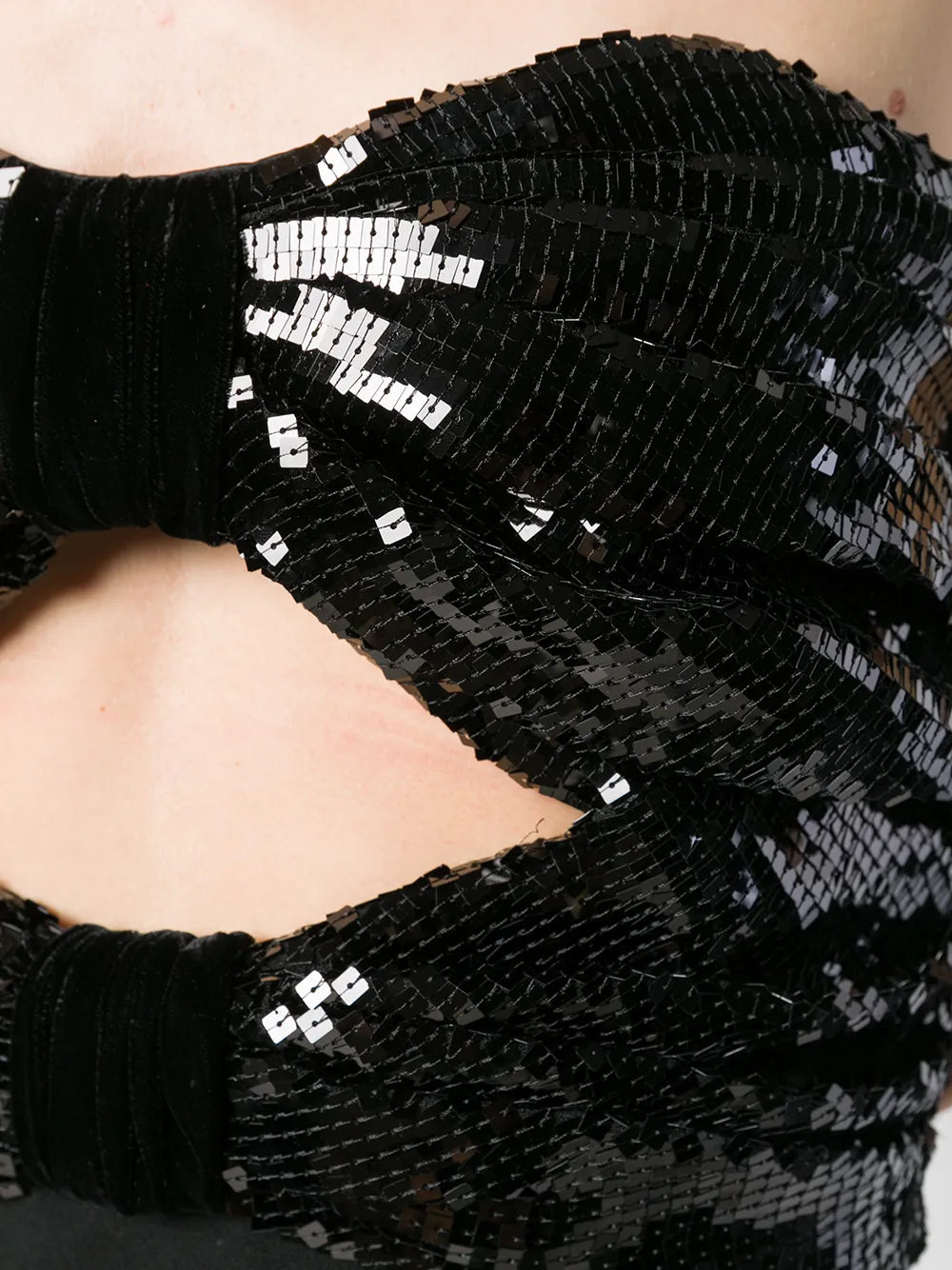 Saint Laurent Sequin Embellished Evening Gown