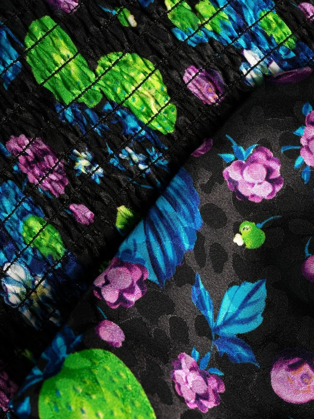 Msgm Amazing Berries Jacquard Mini Dress