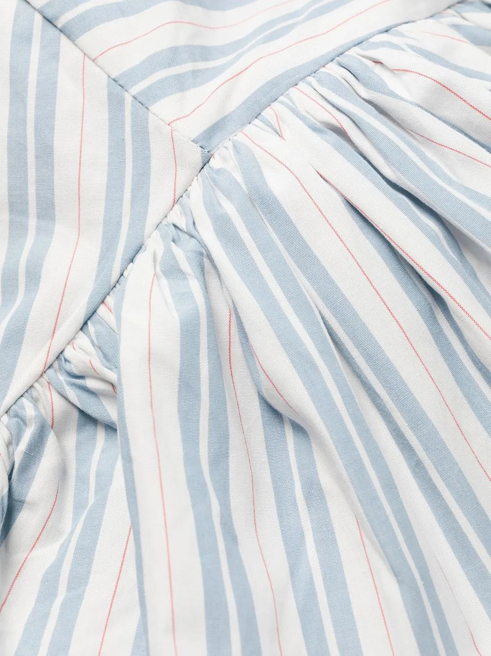 Ganni Striped Wrap Midi Dress