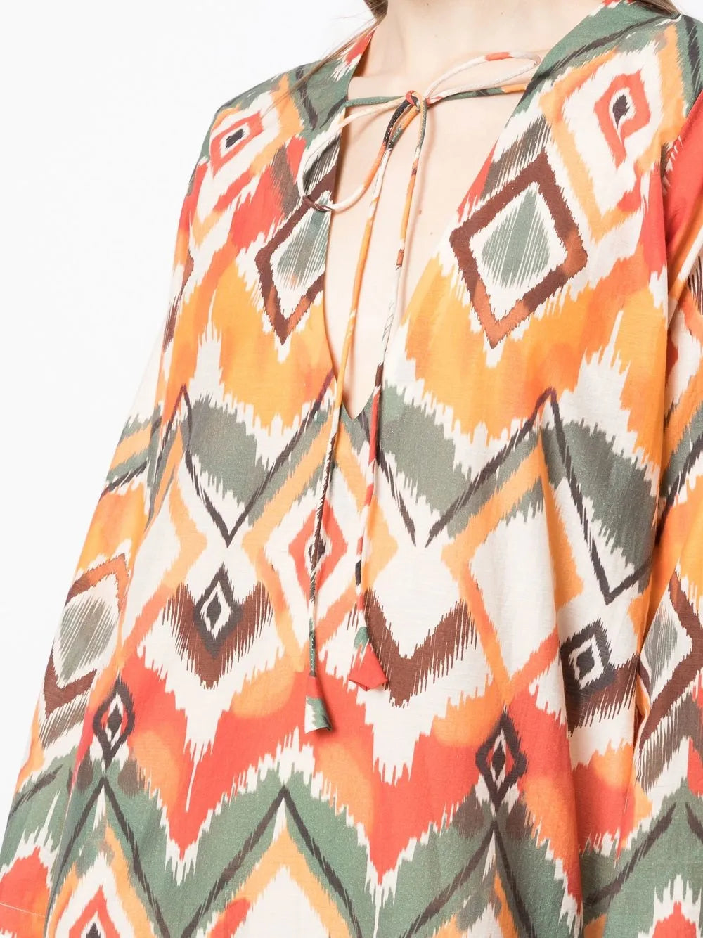 Bambah Argentina Geometric Print Maxi Dress