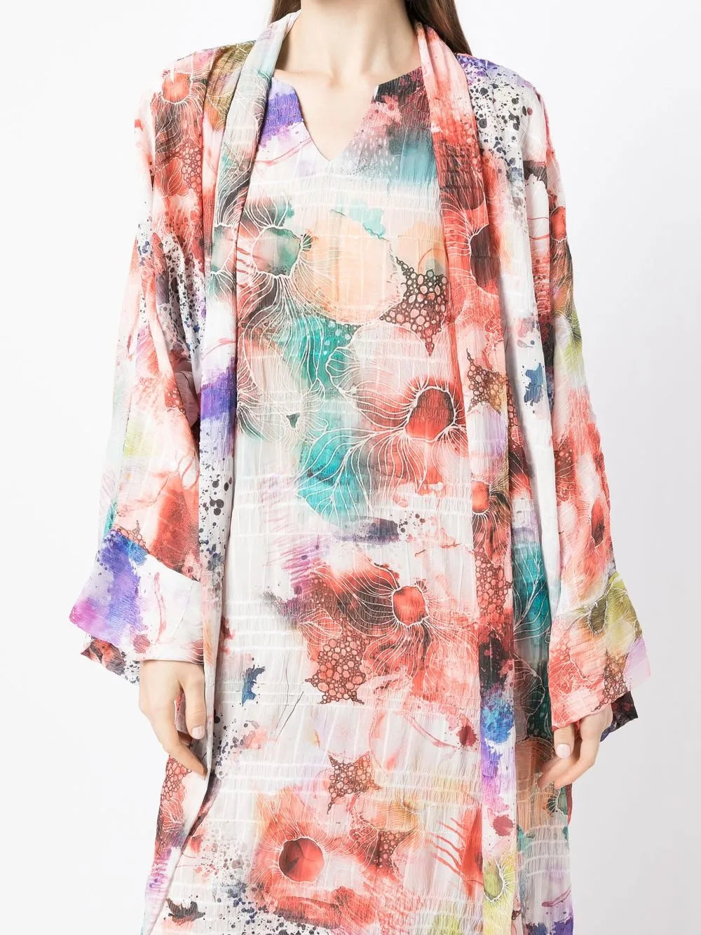 Bambah Two Piece Floral Print Midi Dress