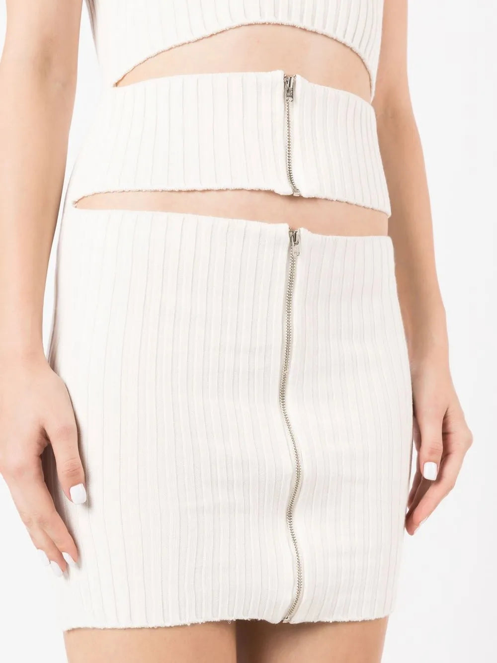 Gloria Coelho Ribbed Cut Out Detail Dress