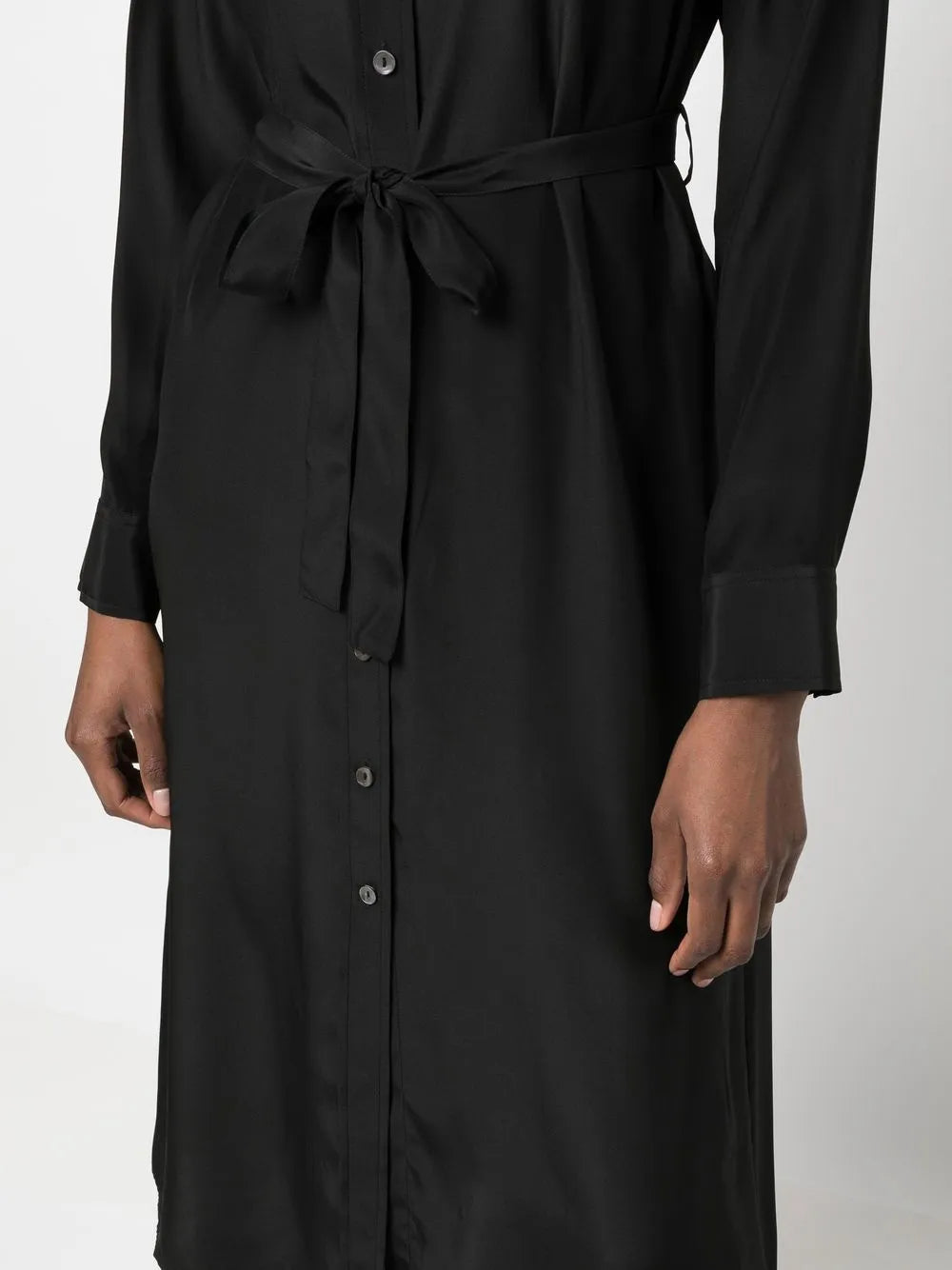 Parosh Belted Silk Shirt Dress