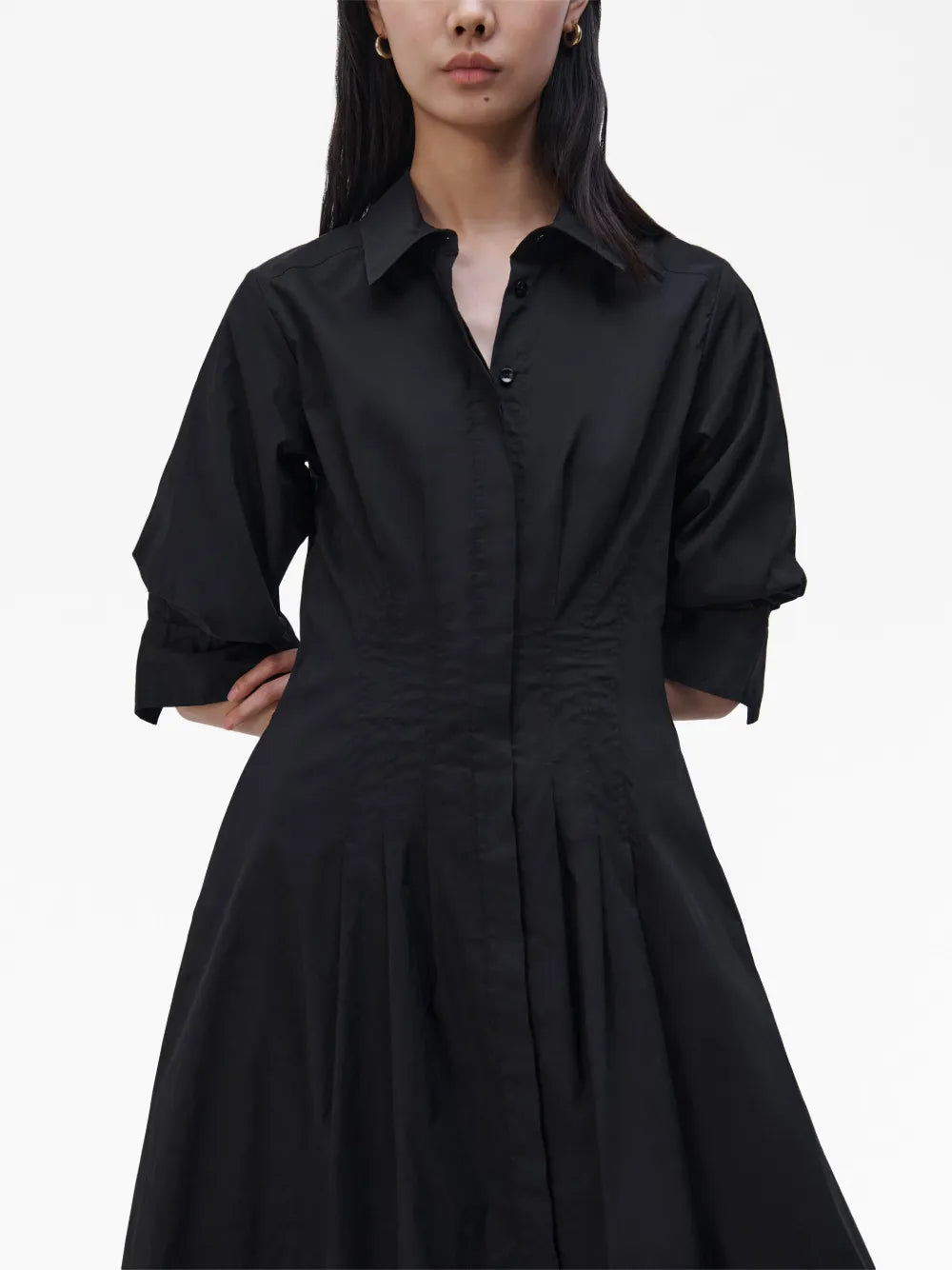 Simkhai Jazz Ruched Shirt Dress