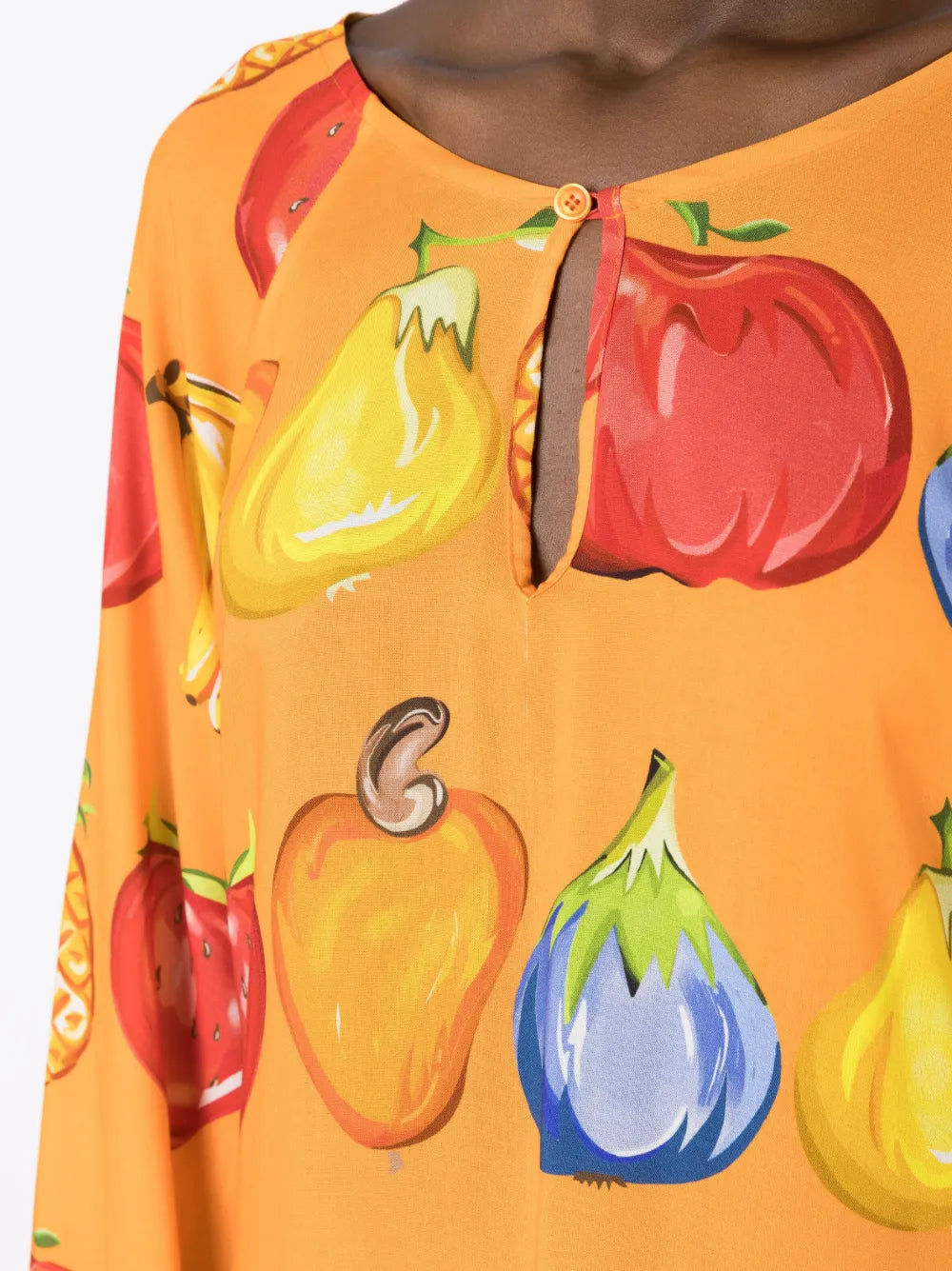 Amir Slama Fruit Print Shift Mini Dress
