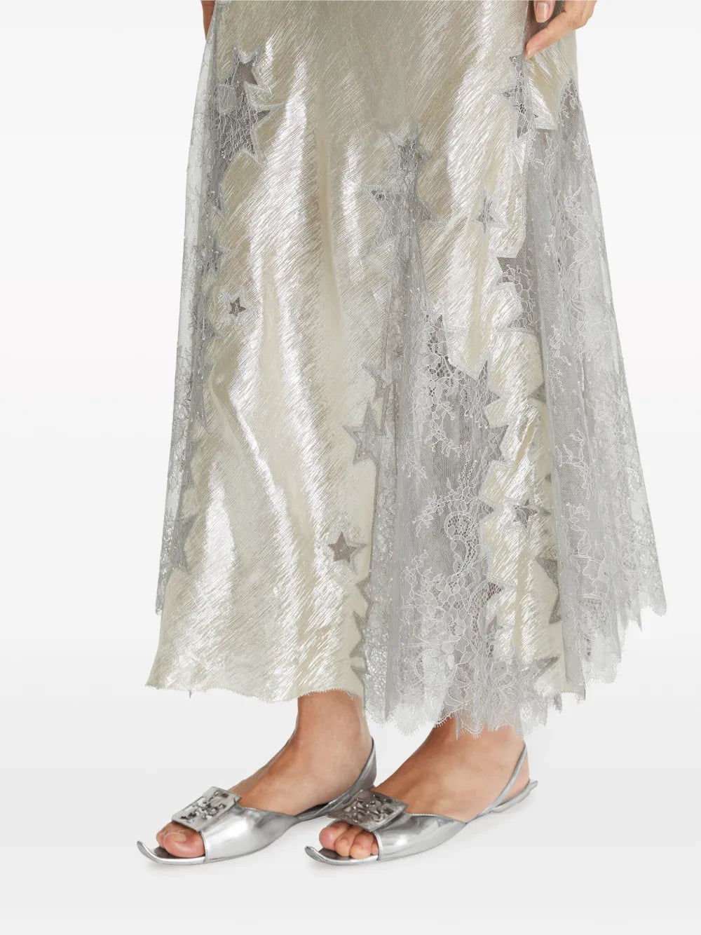 Tory Burch Star Lace Detail Slip Dress