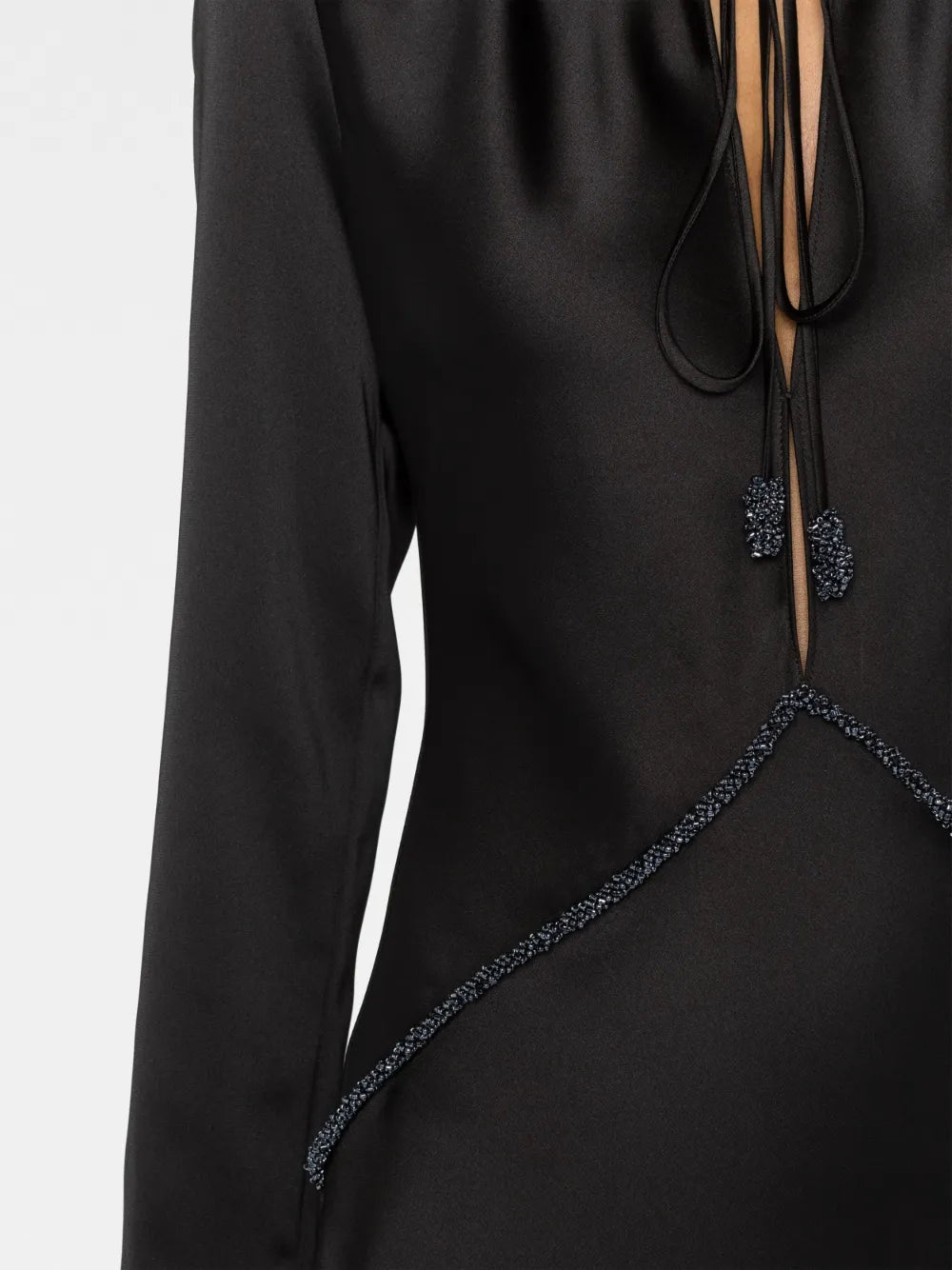 Vpm Atelier Crystal Embellished Long Sleeve Dress