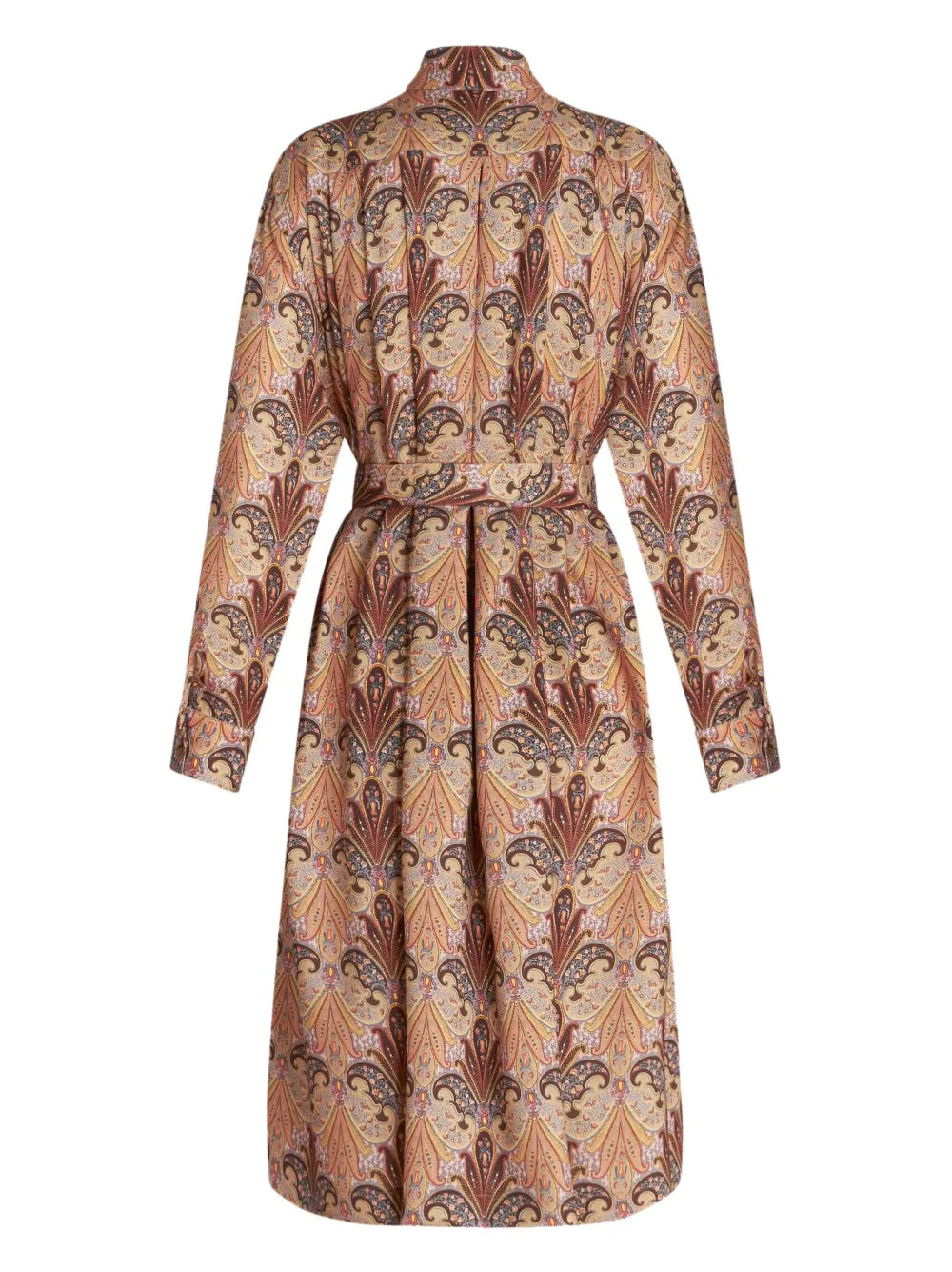 Etro Paisley Print Belted Midi Shirtdress