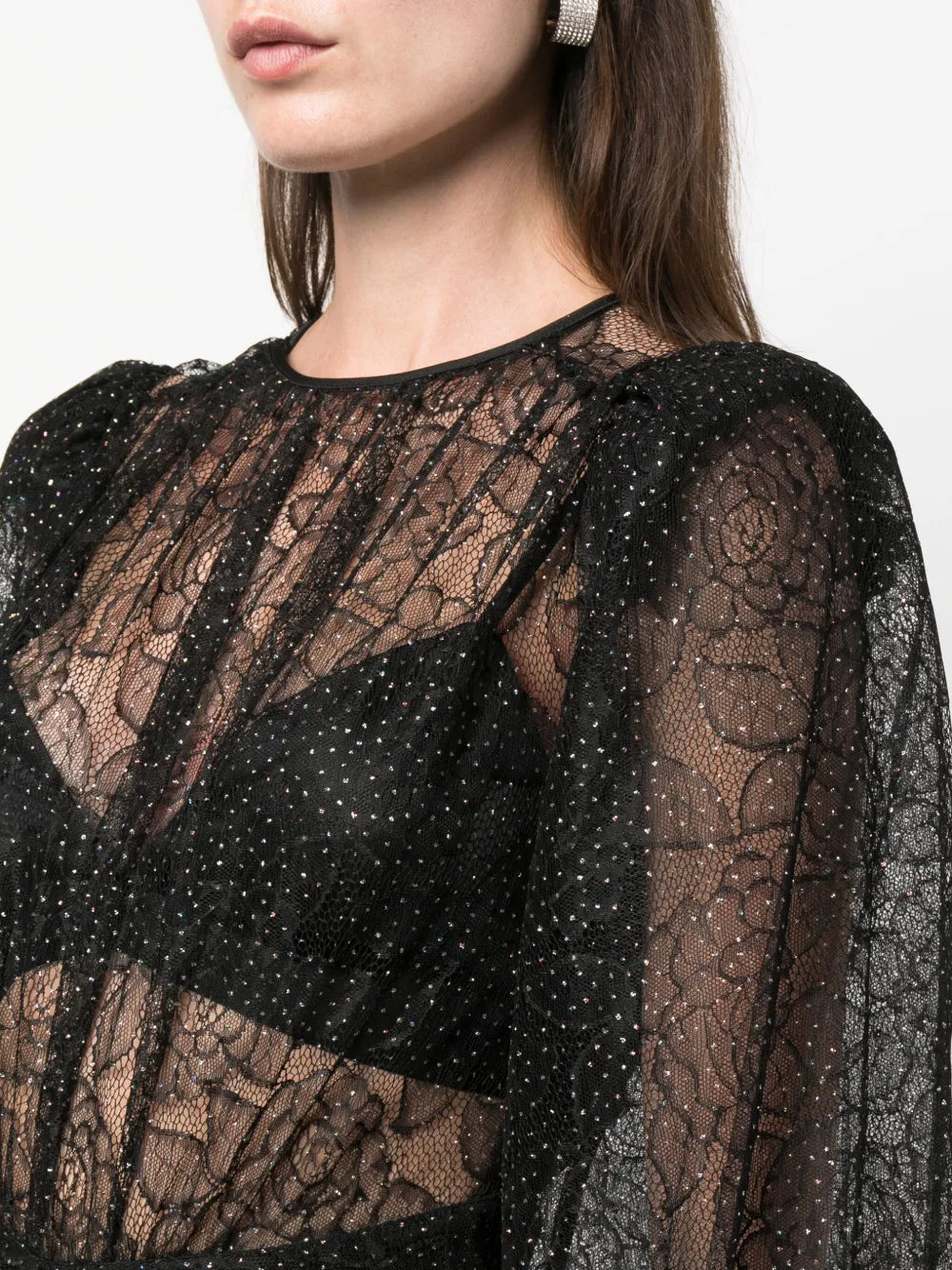 Nissa Long Sleeve Embroidered Minidress