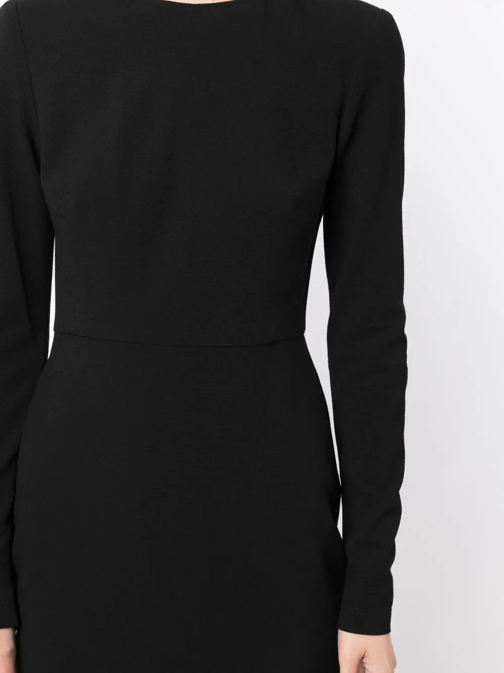 Victoria Beckham Round Neck Fitted Waist Dress
