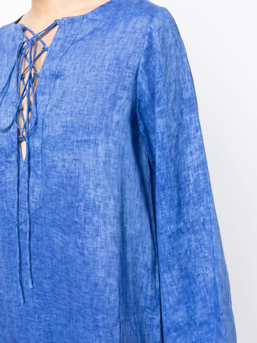Bambah Lace Front Linen Kaftan