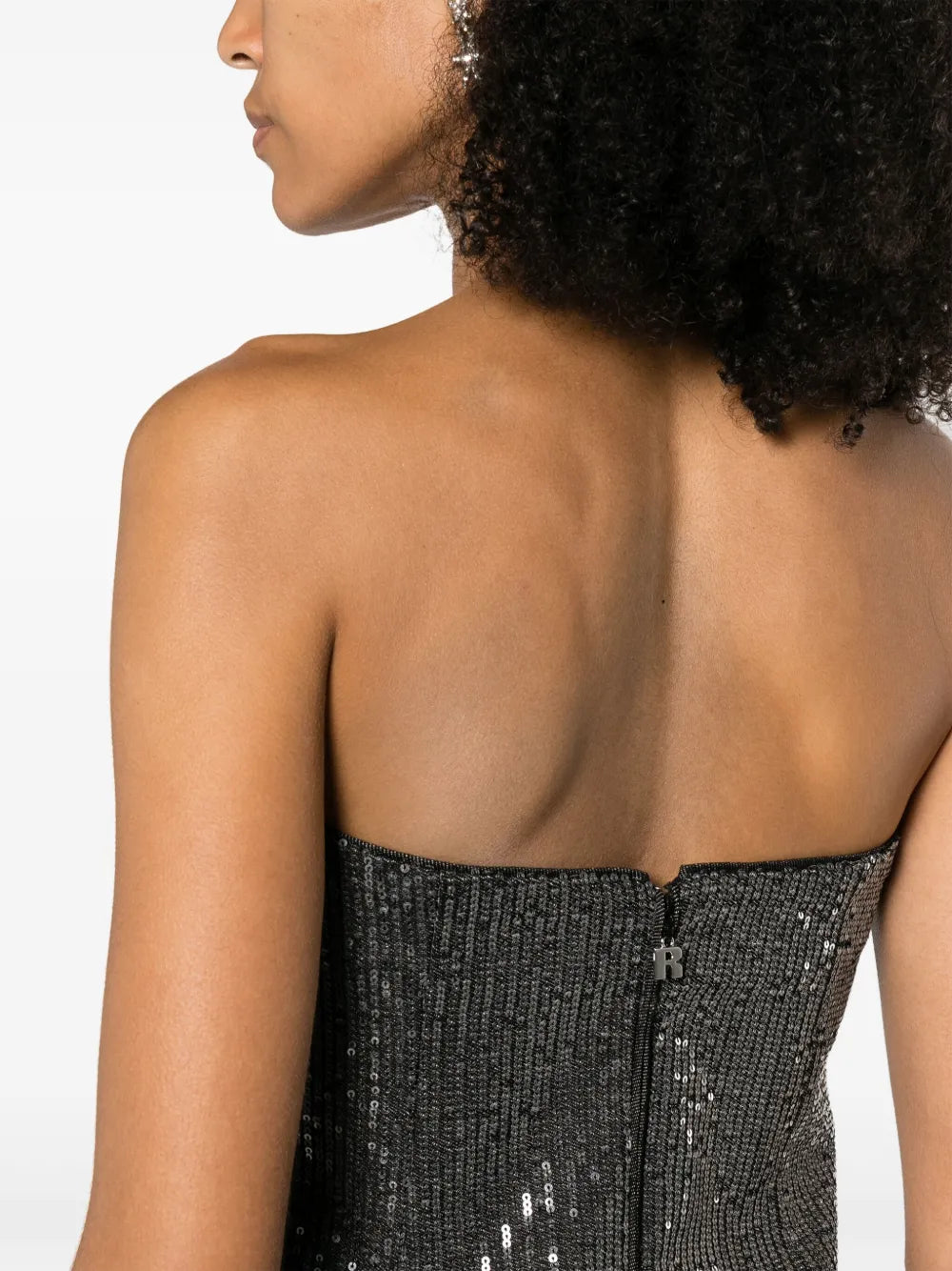 Rotate Birger Christensen Sequin Embellished Strapless Minidress