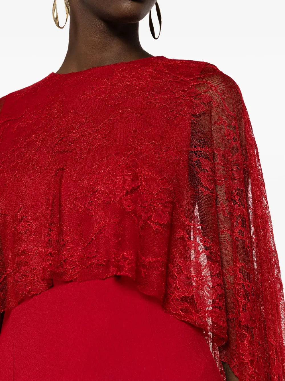 Lethicia Bronstein Andrey Lace Detail Maxi Dress