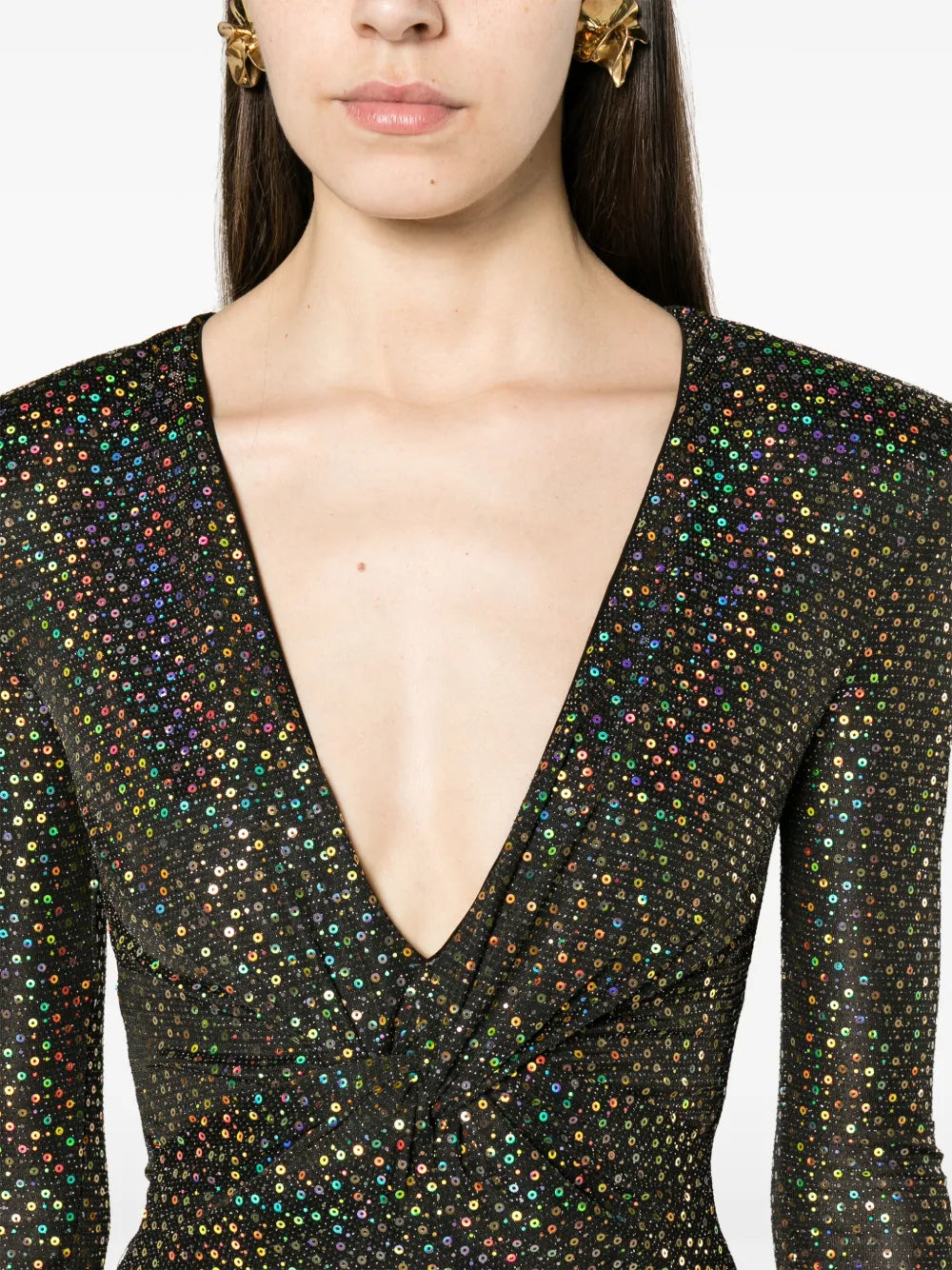 Nissa Long Sleeve Sequined Minidress