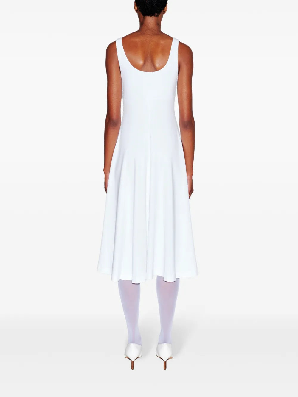 Rosetta Getty Scoop Neck Flared Dress