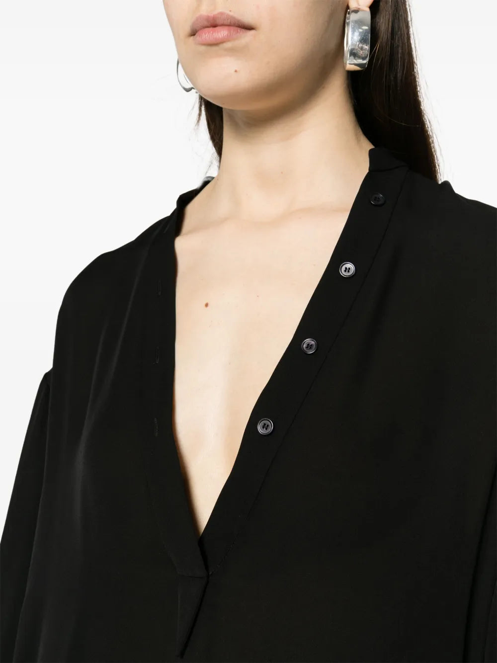 Khaite Brim Crepe Midi Dress