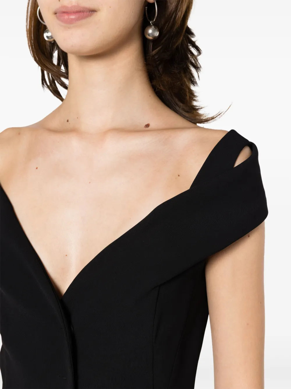 Gloria Coelho Off Shoulder Midi Dress