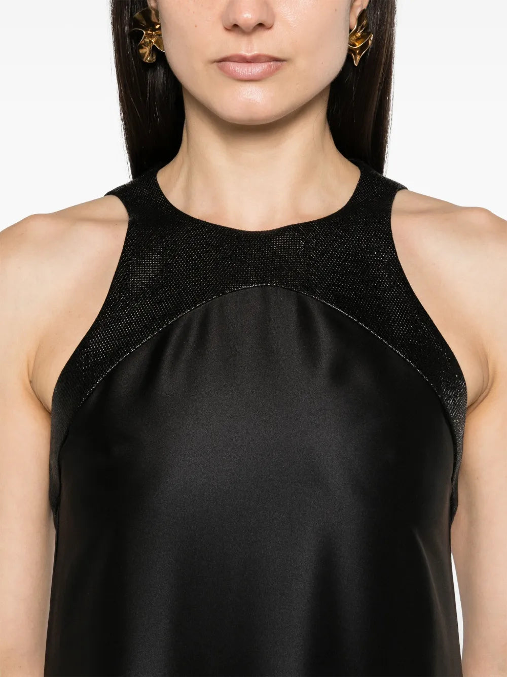 Giorgio Armani Open Back Silk Midi Dress
