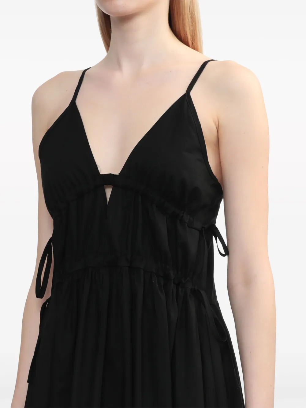 Herskind Miranda Tie Detail Cotton Midi Dress