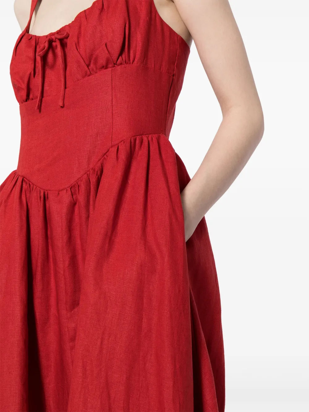 Reformation Balia Linen Midi Dress