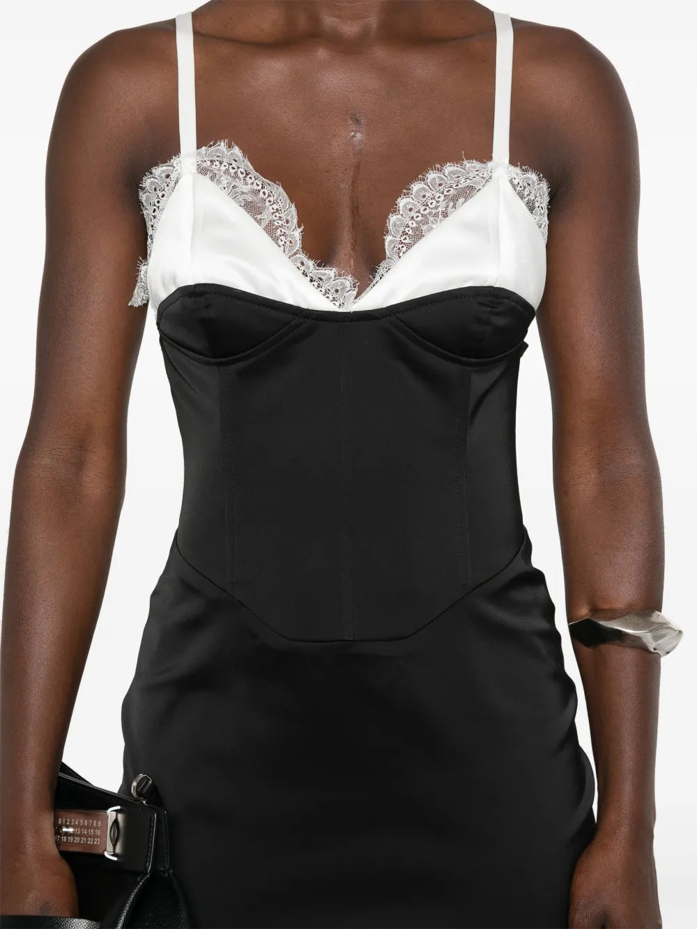Almaz Exposed Corset Satin Gown