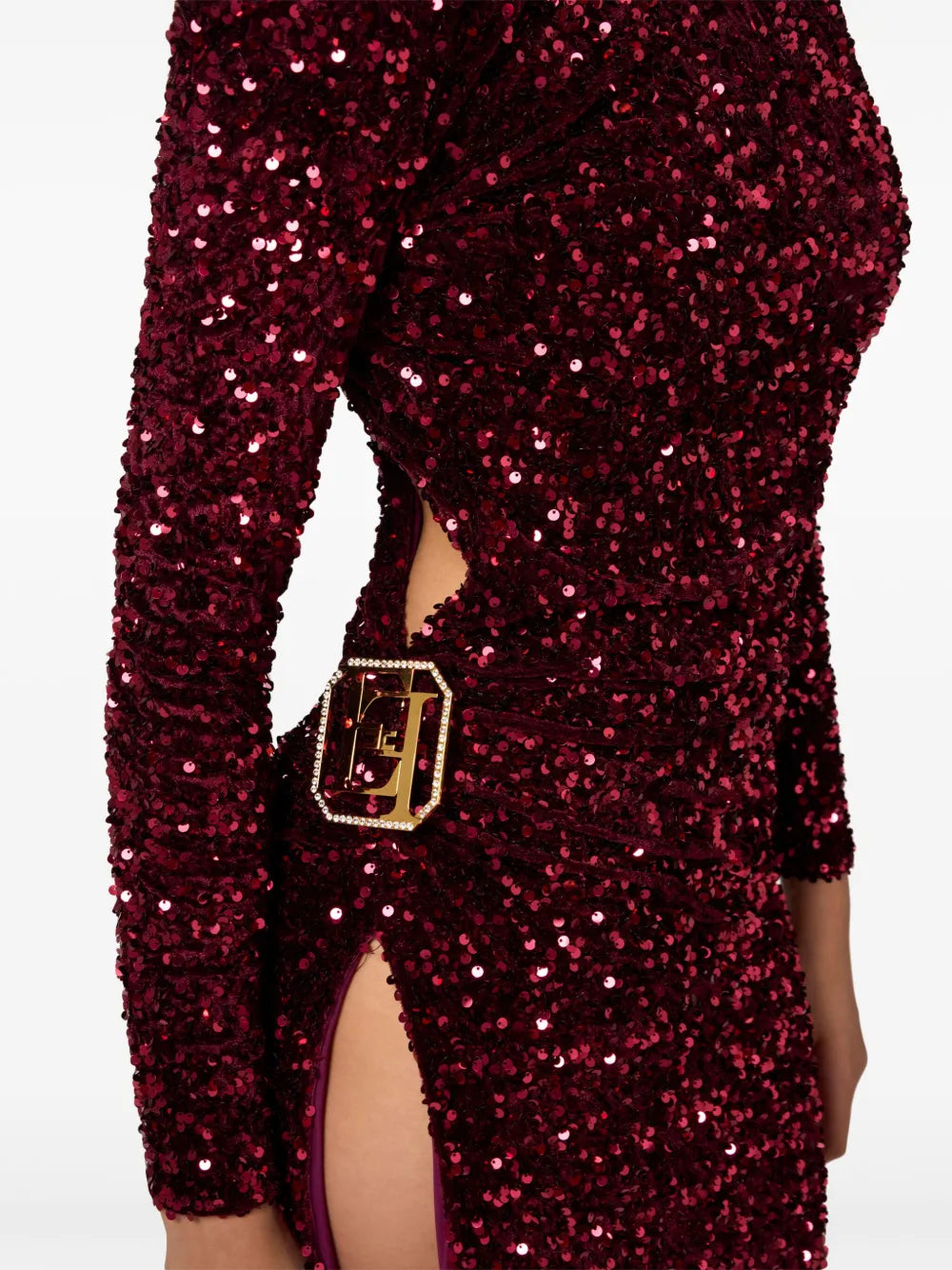 Elisabetta Franchi Sequin Embellished Maxi Dress