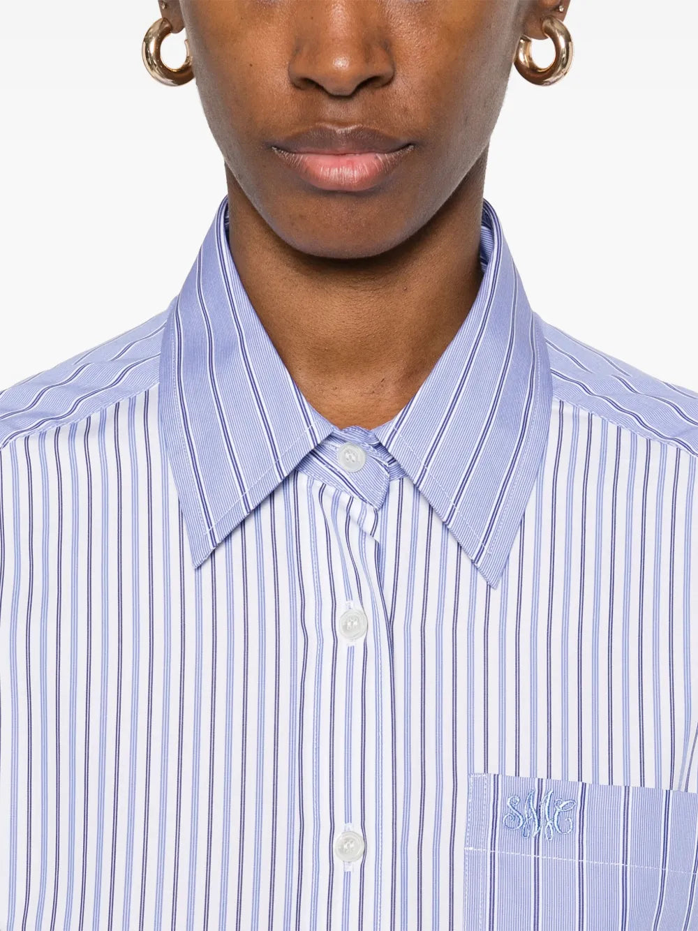 Stella Mccartney Striped Shirt Mini Dress