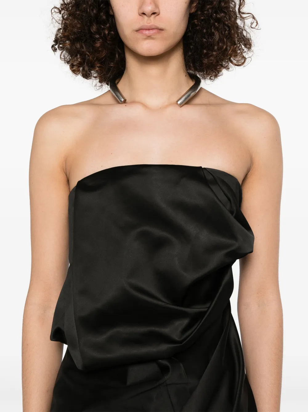 Almaz Block Draped Midi Dress