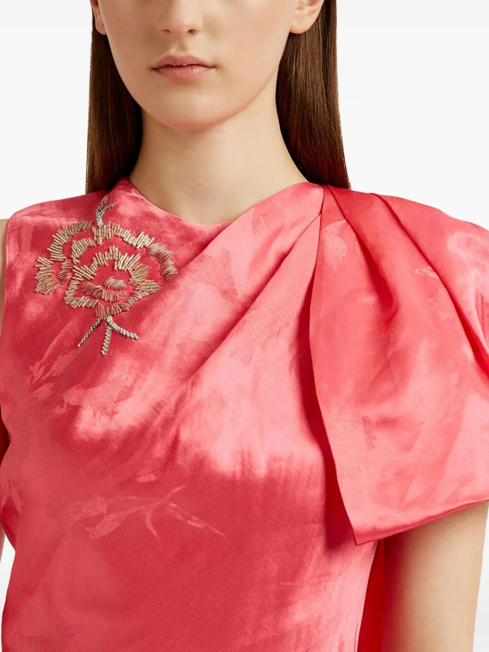 Erdem Asymmetric Draped Dress