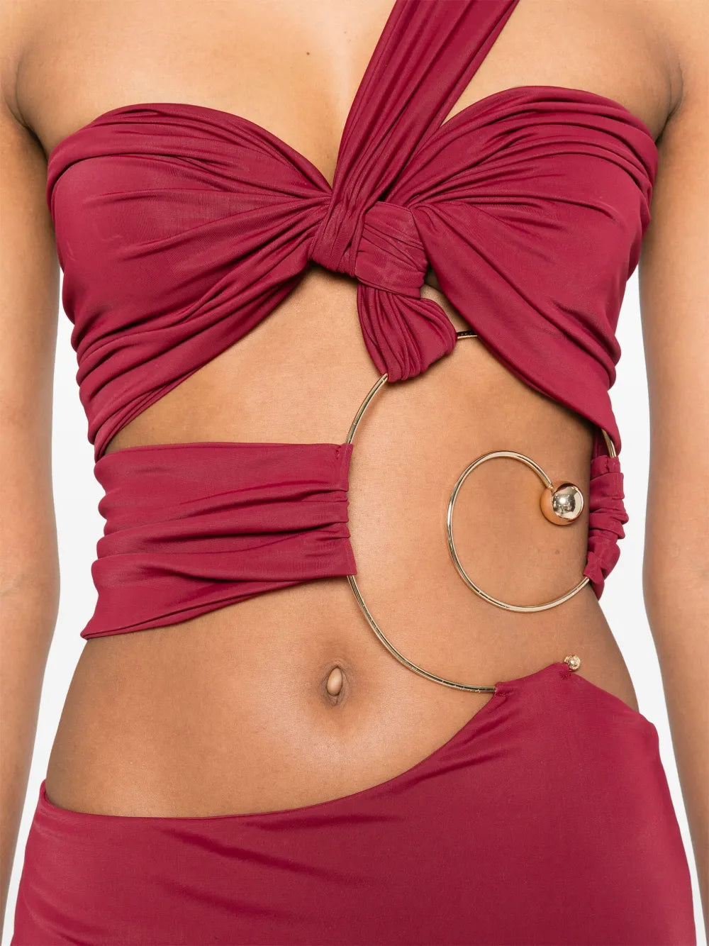 Mitiliane Couture Cut Out Detail Pierced Midi Dress