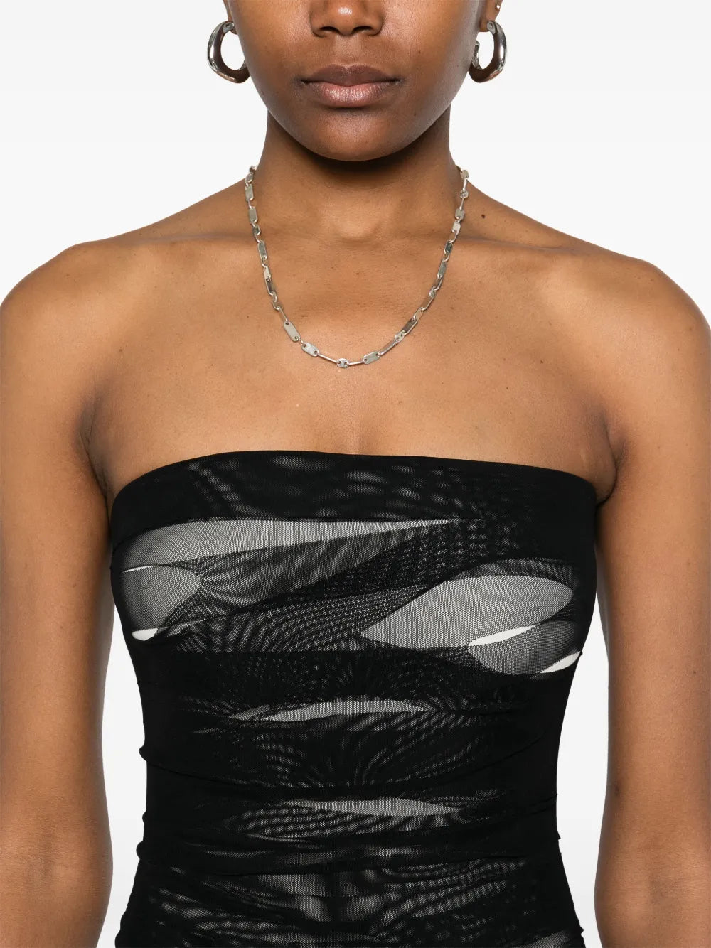 Mm6 Maison Margiela Distressed Finish Mini Dress