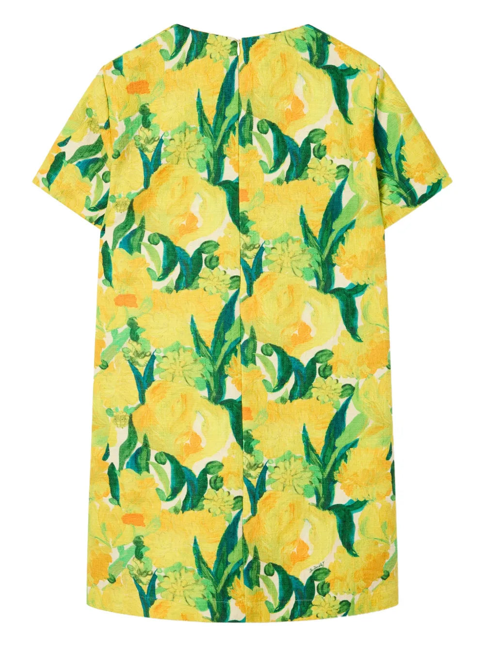 La Doublej Swing Lemon Print Shift Mini Dress