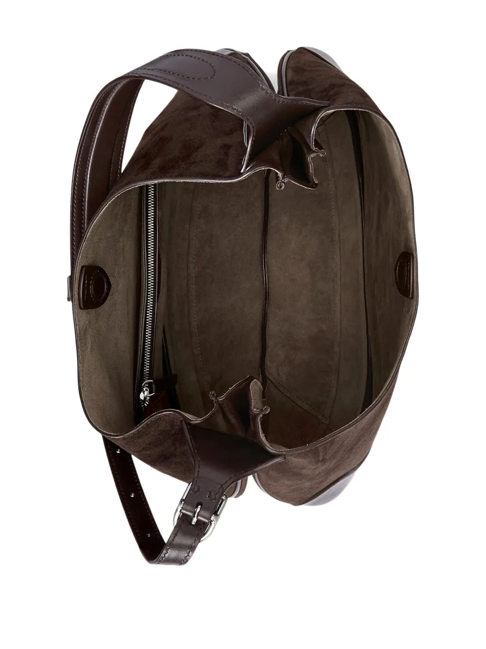 Polo Ralph Lauren Large Polo Id Suede Shoulder Bag