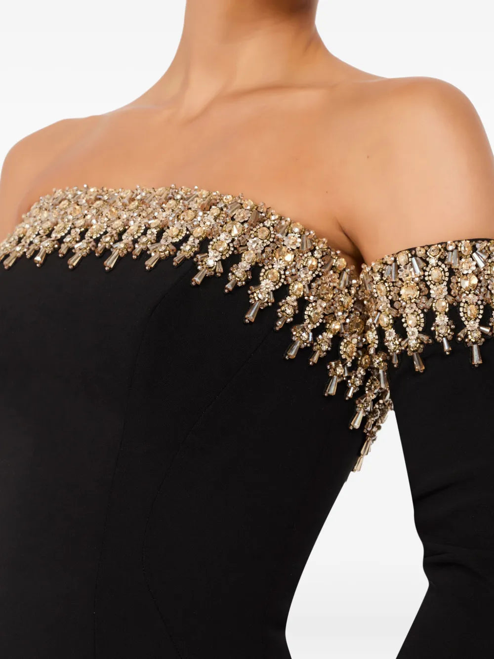 Jenny Packham Love Bubble Off Shoulder Mini Dress