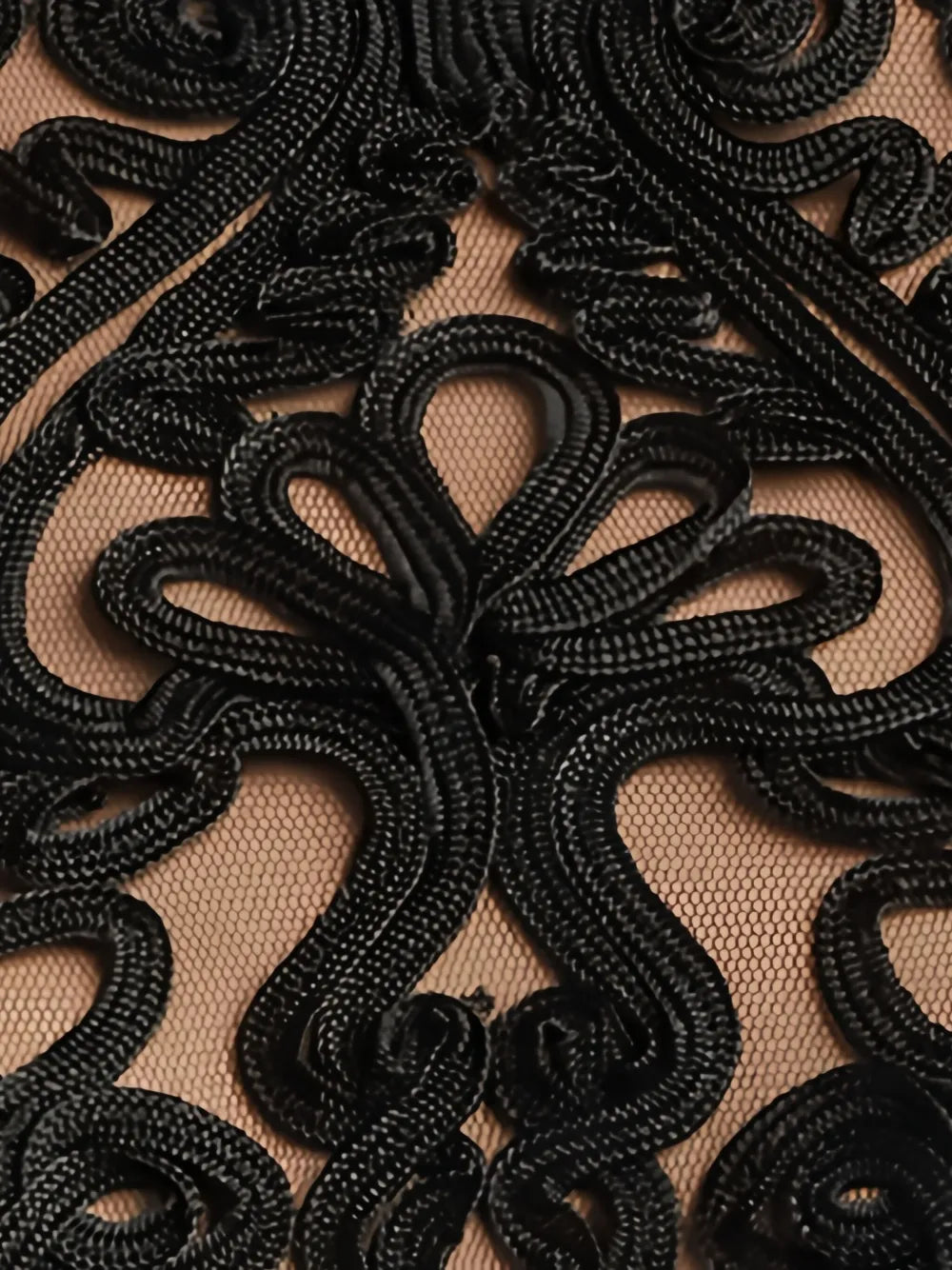Tadashi Shoji Long Sleeve Embroidered Gown