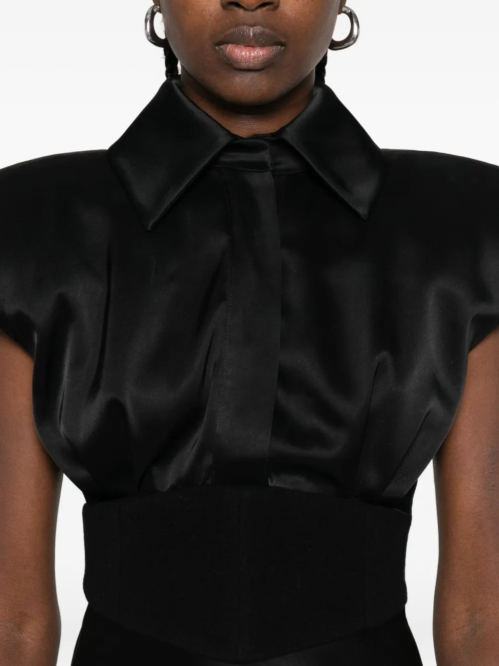 Vestiaire Dun Oiseau Libre Corset Wool Dress