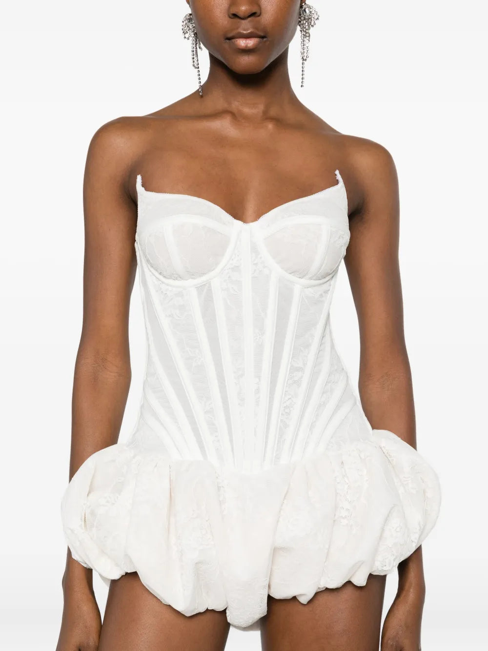 Giuseppe Di Morabito Lace Ruffled Dress