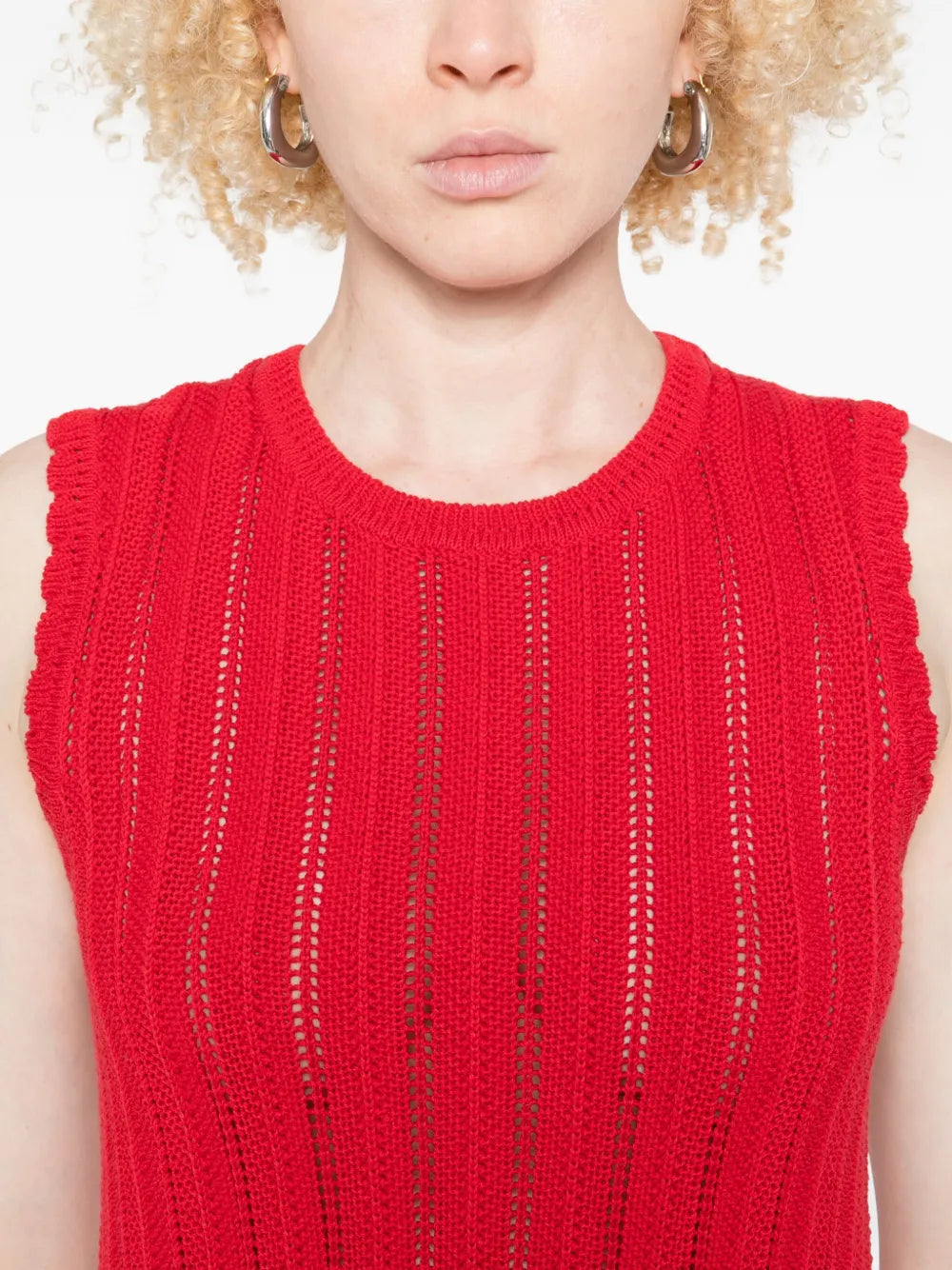Altuzarra Scalloped Trim Midi Dress
