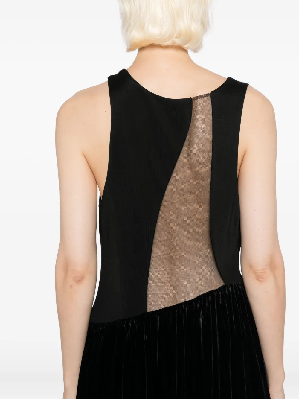 Quetsche Semi Sheer Panelled Dress