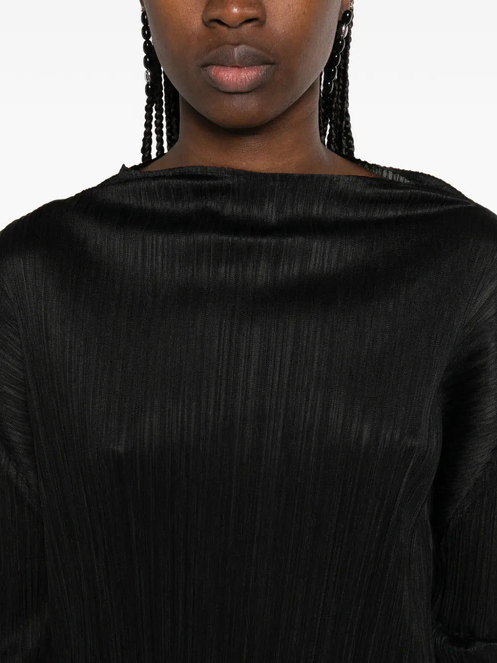 Pleats Please Issey Miyake Ole High Neck A Line Midi Dress