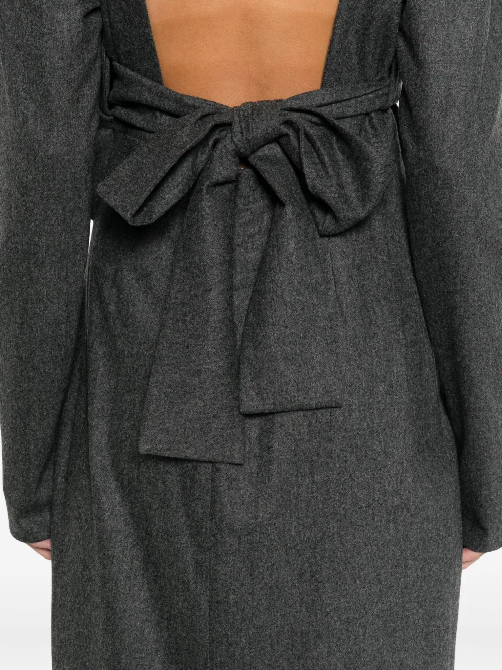 Khaite Cross Neck Wrap Dress