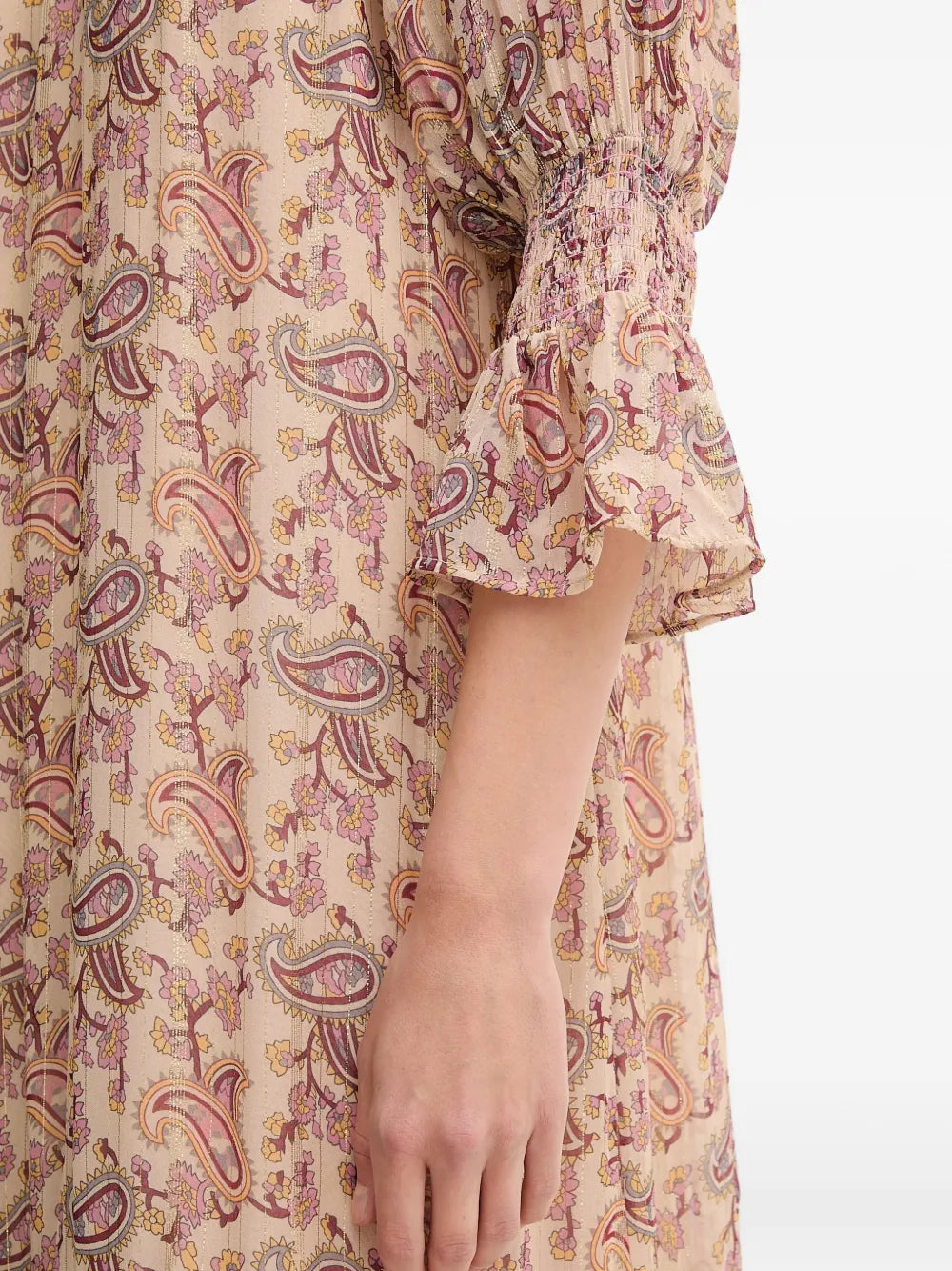 Hoss Intropia Ruffled Paisley Tiered Maxi Dress