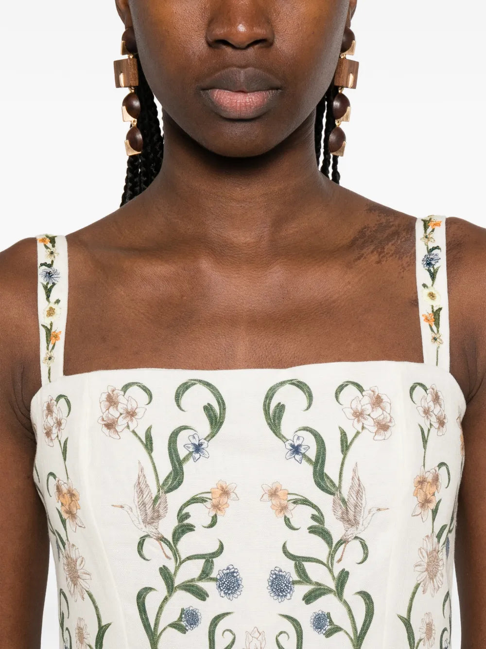 Agua By Agua Bendita Lima Floral Print Mini Dress
