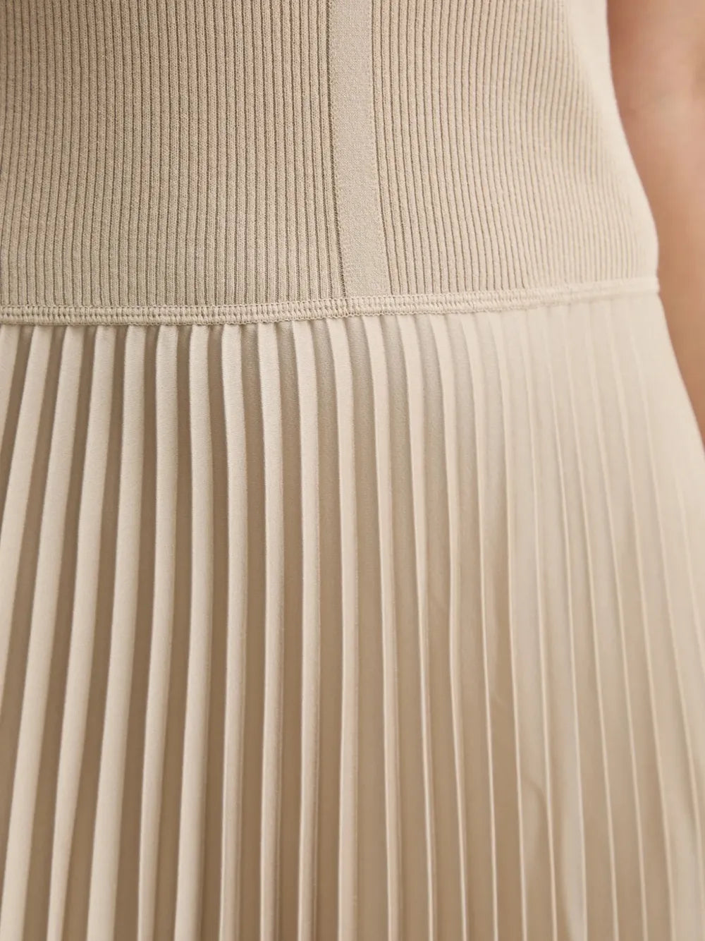 Boss Ribbed Pleated Dress