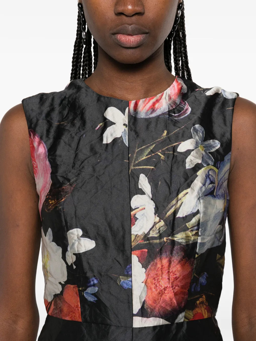 Erdem Sleeveless Floral Midi Dress