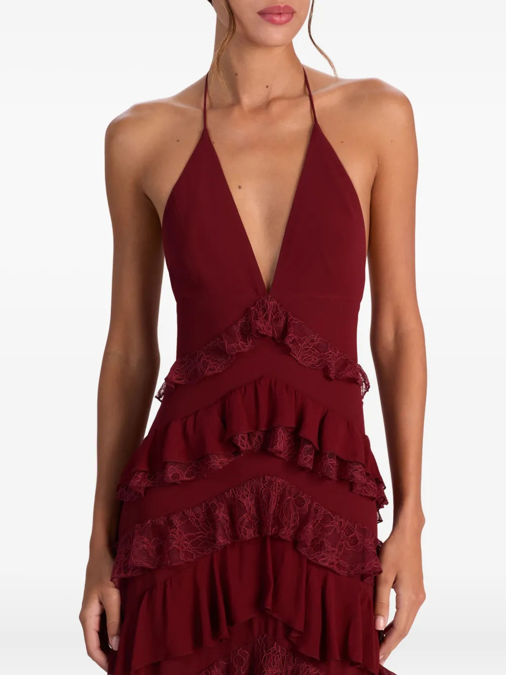 Alice Olivia Liana V Neck Maxi Dress