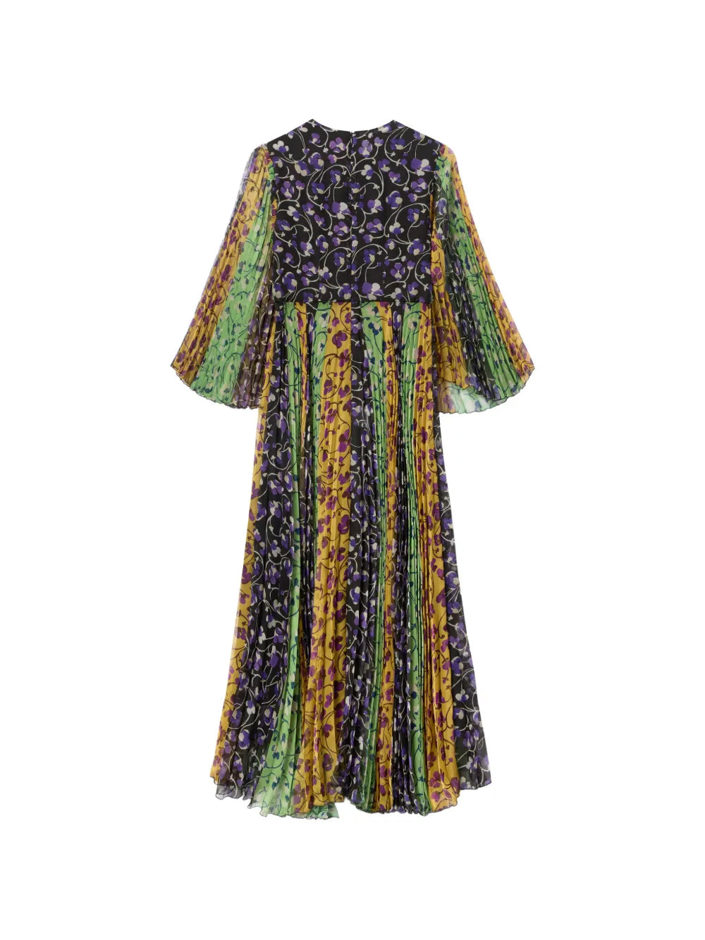 La Doublej Angel Floral Print Pleated Maxi Dress