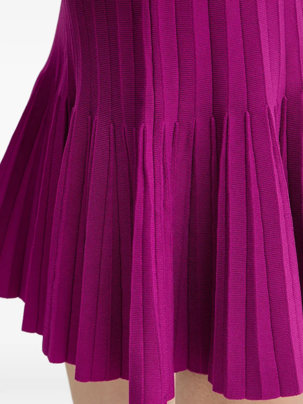 Herve Leger Bridget Ribbed Pleated Midi Dress