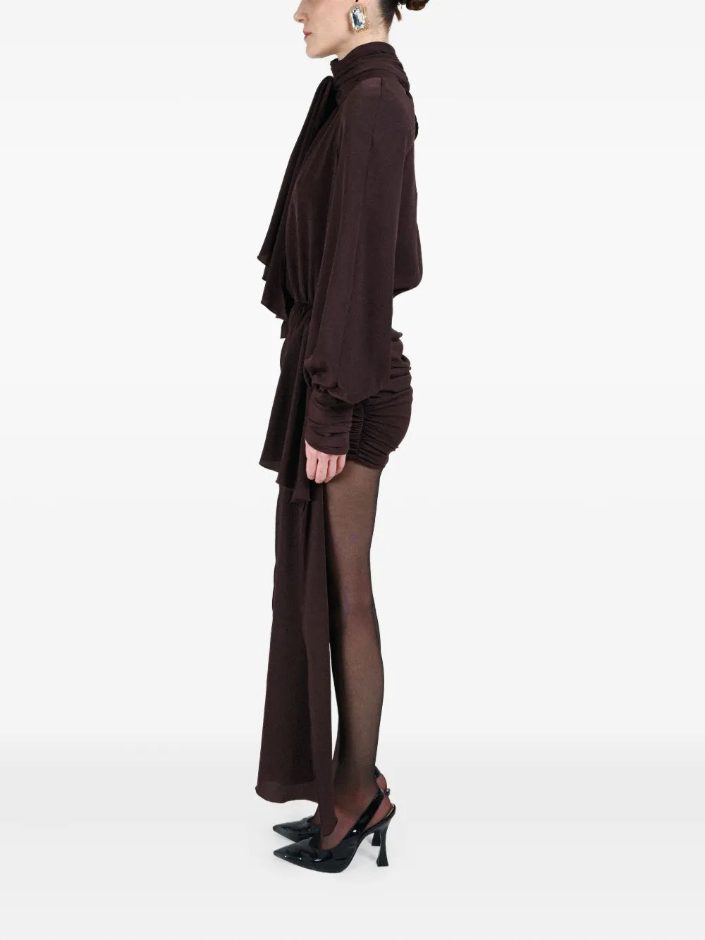 Rowen Rose Draped Detail Mini Dress
